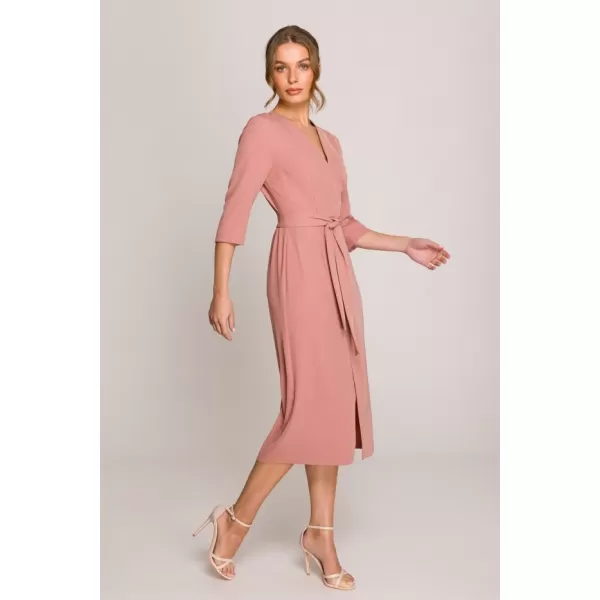  Dámské šaty STYLOVE S396 ROSE 