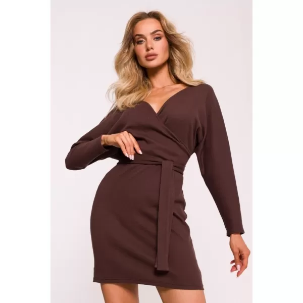  Dámské šaty MOE M819 BROWN 