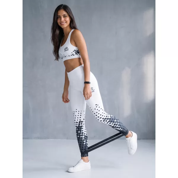  Dámské legíny premium ALTISPORT VOJ/ALW109LEG01 BÍLOČERNÁ 