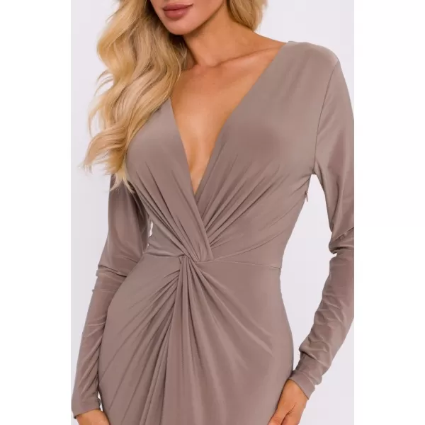  Dámské šaty MOE M840 BEIGE 