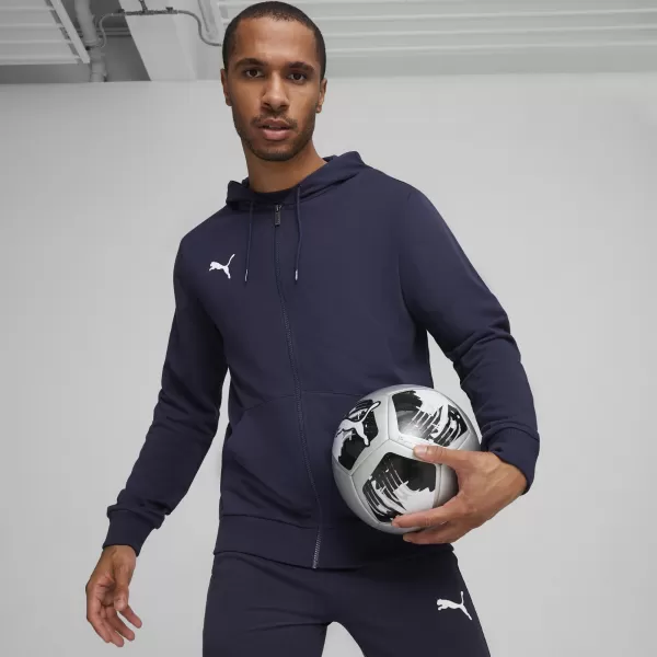 Pánská mikina PUMA TEAMGOAL CASUALS HOODED JACK 658595_06 PUMA NAVY/PUMA WHITE 