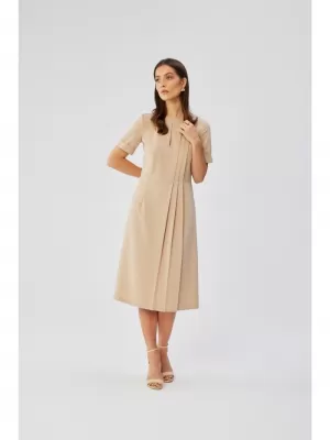 Dámské šaty STYLOVE S361 BEIGE