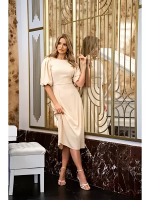 Dámské šaty STYLOVE S400 CREAM