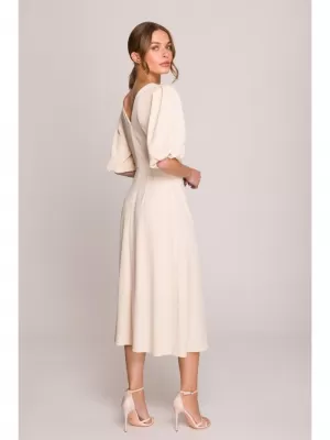 Dámské šaty STYLOVE S400 CREAM