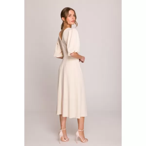  Dámské šaty STYLOVE S400 CREAM 