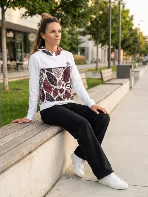 Dámská funkční mikina premium ALTISPORT VOJ/ALW061MI01 BÍLÁ/VÍNOVÁ