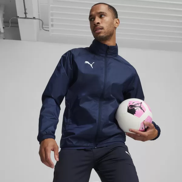  Pánská bunda PUMA TEAMGOAL ALL WEATHER JACKET 659038_06 PUMA NAVY/PUMA WHITE 