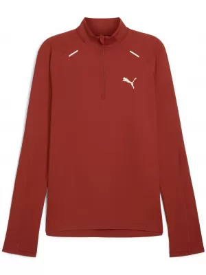 Pánské triko PUMA RUN CLOUDSPUN 1/4 ZIP 525781_63 MARS RED