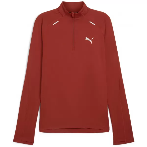  Pánské triko PUMA RUN CLOUDSPUN 1/4 ZIP 525781_63 MARS RED 