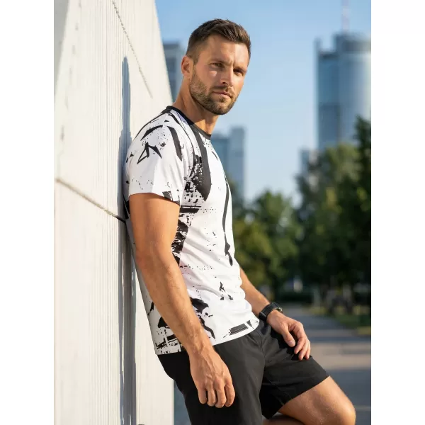  Pánské funkční triko premium ALTISPORT VOJ/ALM079TR01 BÍLOČERNÁ 