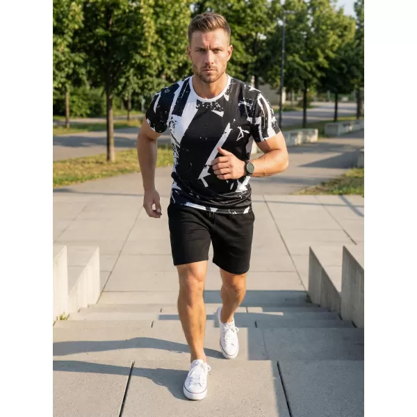  Pánské funkční triko premium ALTISPORT VOJ/ALM079TR01 ČERNOBÍLÁ 