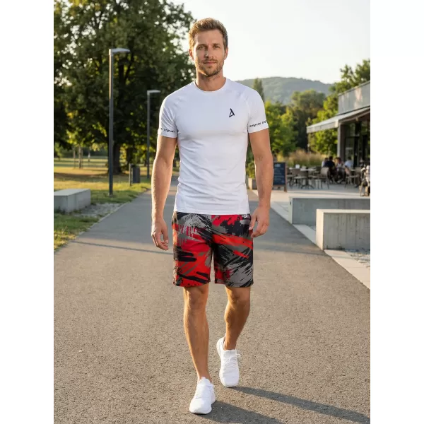 Pánské funkční šortky premium ALTISPORT VOJ/ALM014KRA01 ČERNOČERVENÁ 