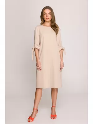 Dámské šaty STYLOVE S393 BEIGE