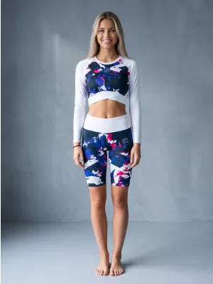 Dámské legíny nad kolena premium ALTISPORT VOJ/ALW110LEG02 FIALOVOBÍLÁ
