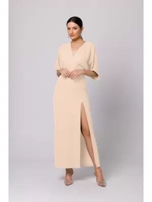 Dámské šaty MAKOVER K163 CREAM