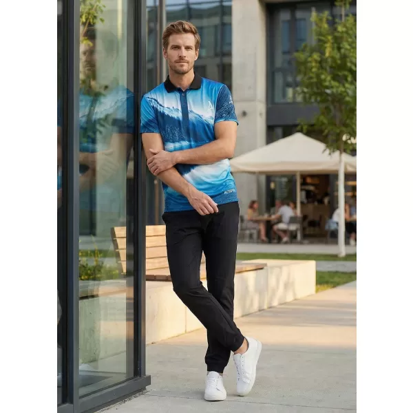  Pánské funkční triko s límečkem premium ALTISPORT VOJ/ALM103TR05 SNĚŽNÝ LES 