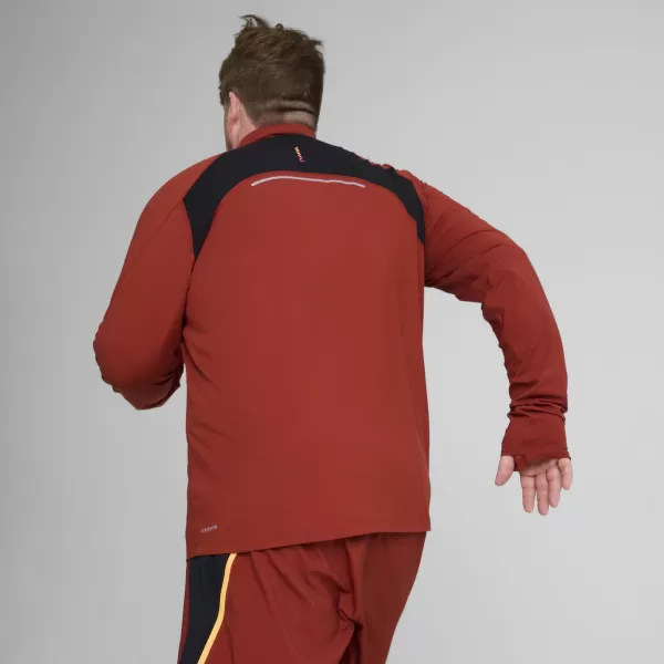  Pánské triko PUMA RUN CLOUDSPUN 1/4 ZIP 525781_63 MARS RED 