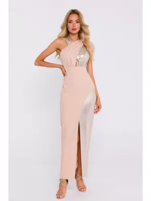 Dámské šaty MOE M835 BEIGE