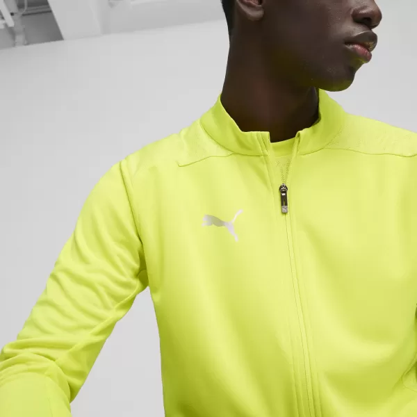  Pánská bunda PUMA TEAMFINAL TRAINING JACKET 658554_30 ELECTRIC LIME/PUMA SILVER 