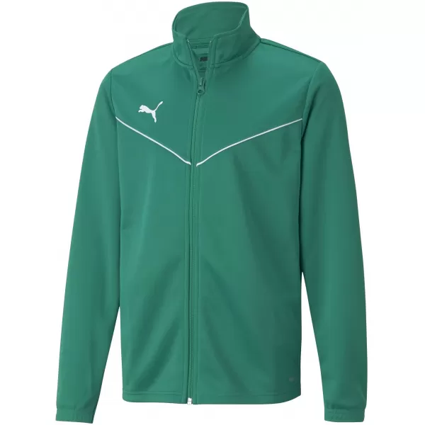  Dětská bunda PUMA TEAMRISE TRG POLY JACKET JR 657393_05 PEPPER GREEN/PUMA WHITE 