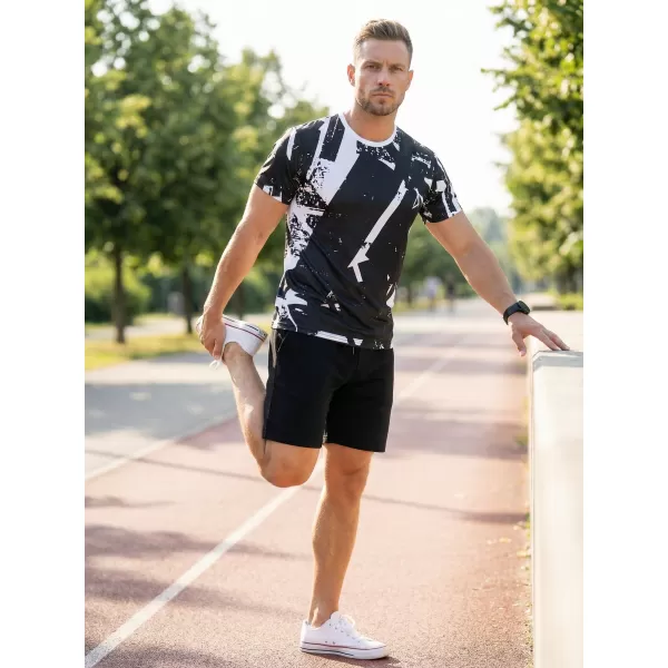  Pánské funkční triko premium ALTISPORT VOJ/ALM079TR01 ČERNOBÍLÁ 