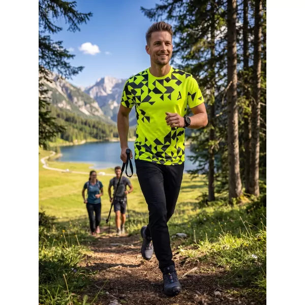  Pánské funkční triko premium ALTISPORT VOJ/ALM108TR01 NEON ŽLUTÁ 