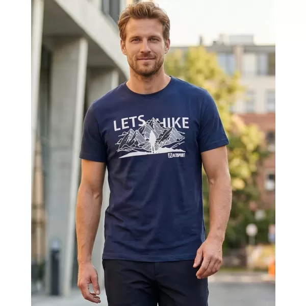  Pánské triko ALTISPORT ALM190129 PŮLNOČNÍ MODRÁ 