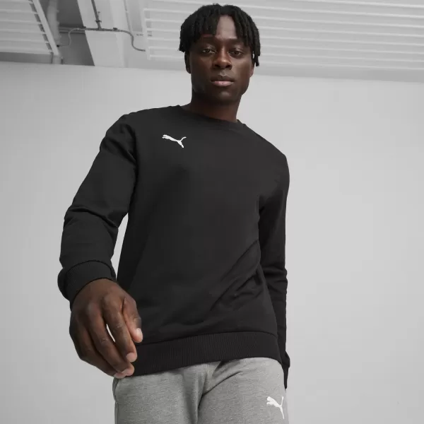  Pánská mikina PUMA TEAMGOAL CASUALS CREW NECK S 658592_03 PUMA BLACK/PUMA WHITE 