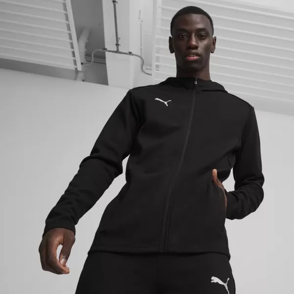  Pánská mikina PUMA TEAMFINAL CASUALS HOODED JKT 658528_03 PUMA BLACK/PUMA SILVER 