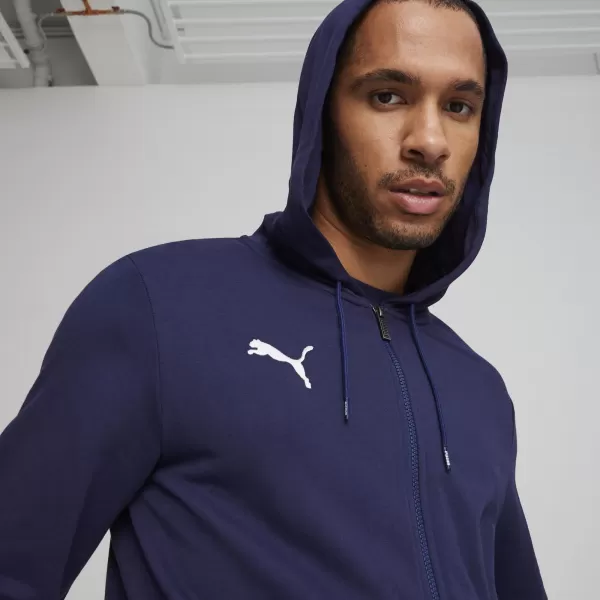 Pánská mikina PUMA TEAMGOAL CASUALS HOODED JACK 658595_06 PUMA NAVY/PUMA WHITE 