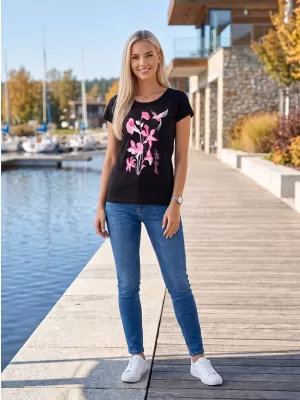 Dámské triko ALTISPORT ALW191122 ČERNORŮŽOVÁ