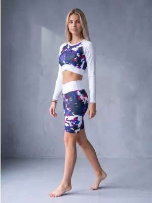 Dámské legíny nad kolena premium ALTISPORT VOJ/ALW110LEG02 FIALOVOBÍLÁ