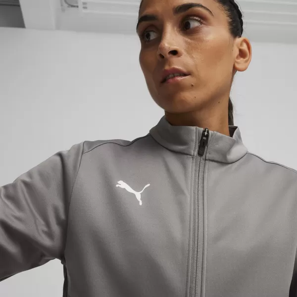  Dámská bunda PUMA TEAMGOAL TRAINING JACKET WMN 658635_13 CAST IRON/WHITE/SHADOW GRAY 
