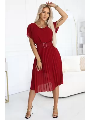 Dámské šaty NUMOCO MIA 465-5 VÍNOVÁ