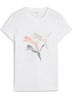 Dámské triko PUMA GRAPHICS BRANDED LEAF TEE 685082_02 PUMA WHITE
