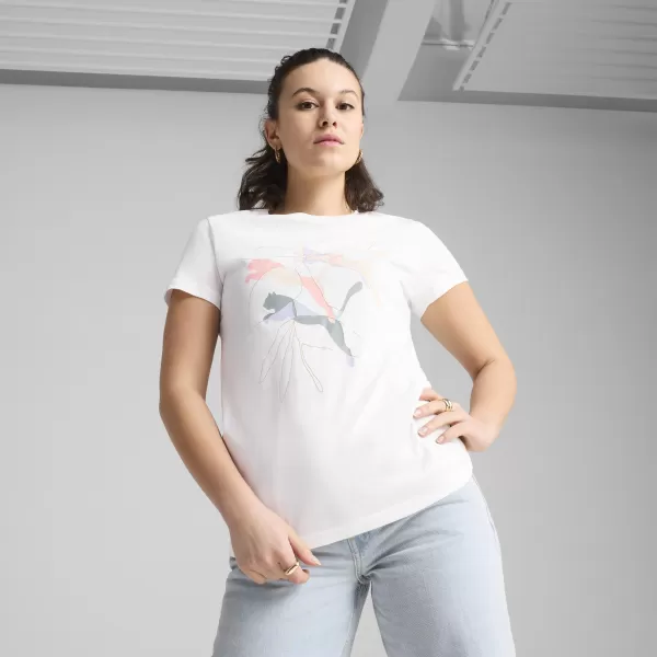  Dámské triko PUMA GRAPHICS BRANDED LEAF TEE 685082_02 PUMA WHITE 