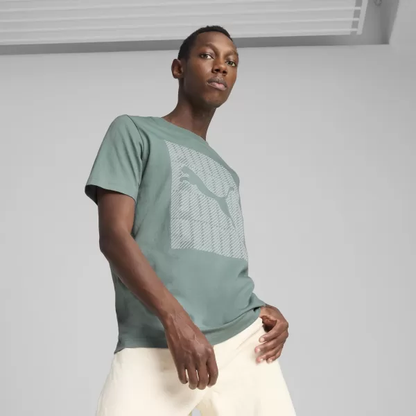  Pánské triko PUMA GRAPHICS WORDING TEE 684825_30 GREEN MOON 