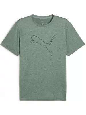 Pánské triko PUMA M TAD ESS HEATHER CAT TEE 525907_30 GREEN MOON HEATHER