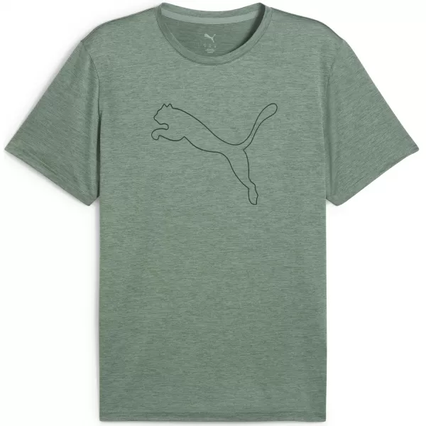  Pánské triko PUMA M TAD ESS HEATHER CAT TEE 525907_30 GREEN MOON HEATHER 