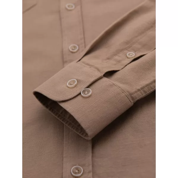  Pánská košile OMBRE OM-SHCS-0134 LIGHT BROWN 
