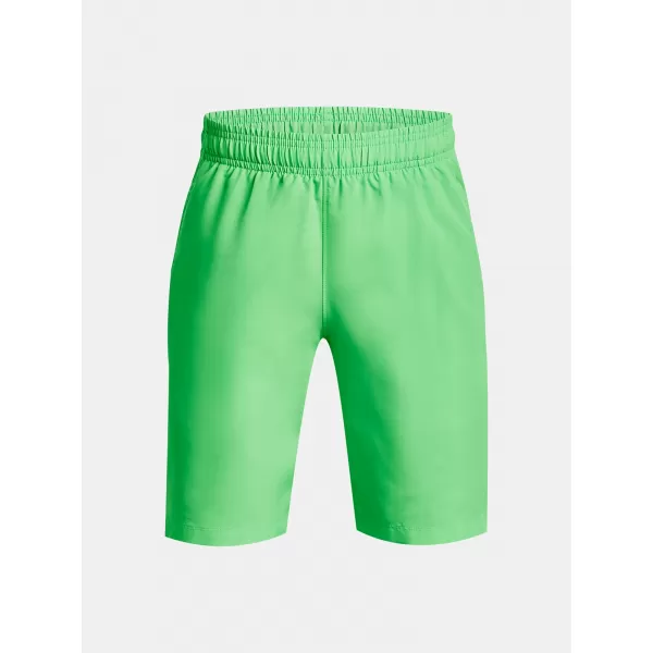  Chlapecké kraťasy UNDER ARMOUR WOVEN GRAPHIC SHORTS 1370178-316 ZELENÁ 