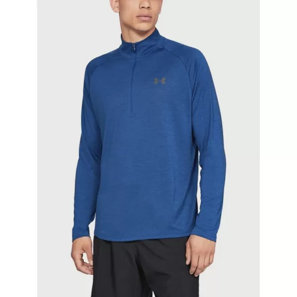  Pánské triko UNDER ARMOUR TECH 1/2 ZIP 2.0 1328495-400 MODRÁ 