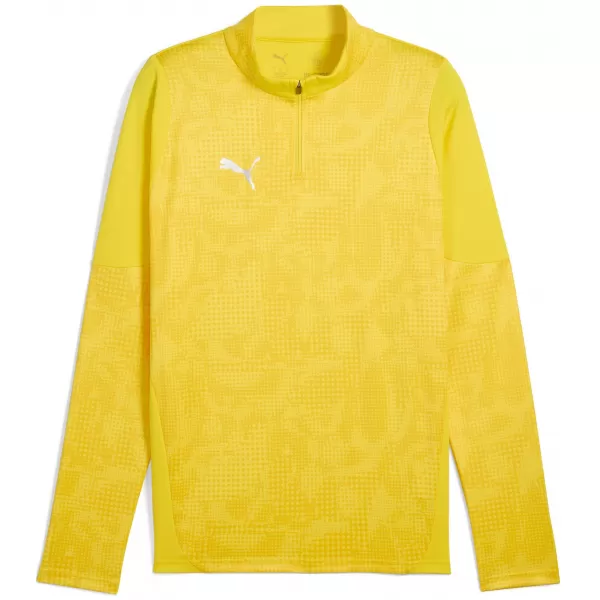  Pánská mikina PUMA TEAMCUP TRAINING 1/4 ZIP TOP 659164_07 FASTER YELLOW/PUMA SILVER 