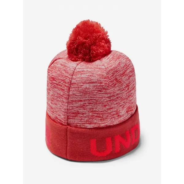  Chlapecká čepice UNDER ARMOUR BOYS GAMETIME POM BEANIE 1345388-646 ČERVENÁ 