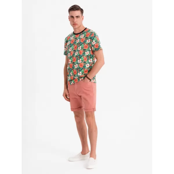  Pánské kraťasy OMBRE OM-SRDS-0162 CORAL 