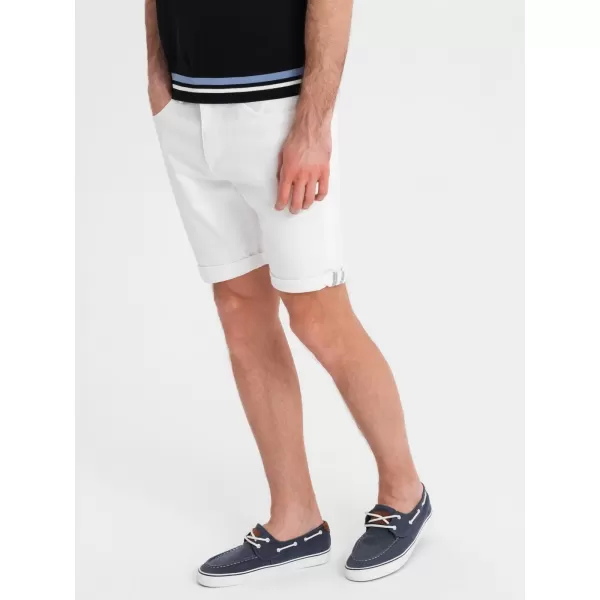  Pánské kraťasy OMBRE OM-SRDS-0162 WHITE 
