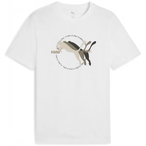  Pánské triko PUMA GRAPHICS MULTIPLE LOGO TEE 684826_02 PUMA WHITE 
