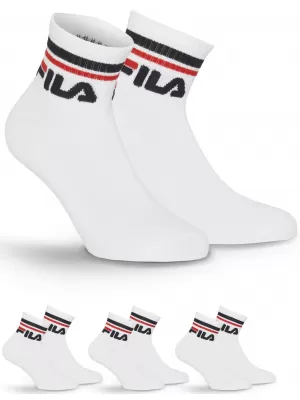 Ponožky FILA QUARTER 3-PACK F9398 WHITE