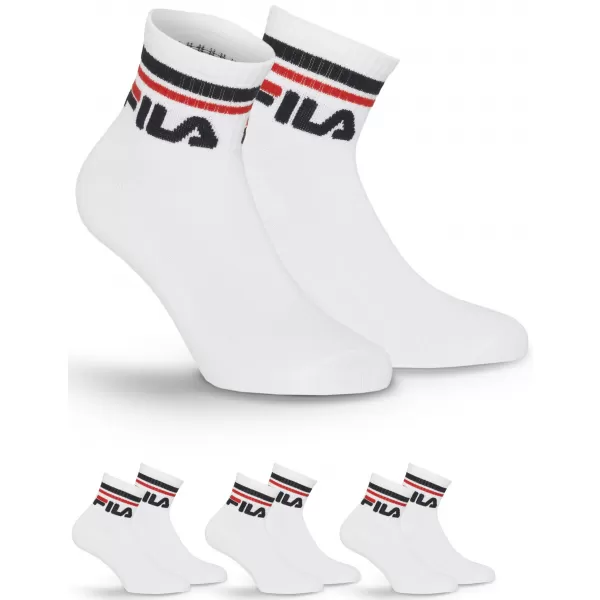  Ponožky FILA QUARTER 3-PACK F9398 WHITE 