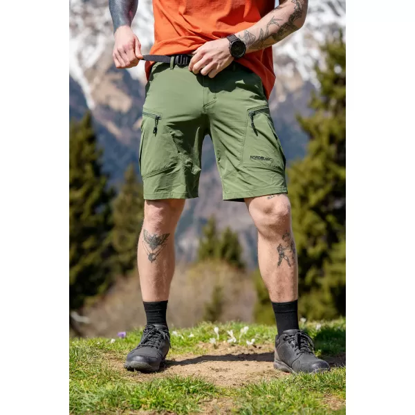  Pánské outdoorové kraťasy NORBLANC NBSPM8192 ZELENÝ DEN 